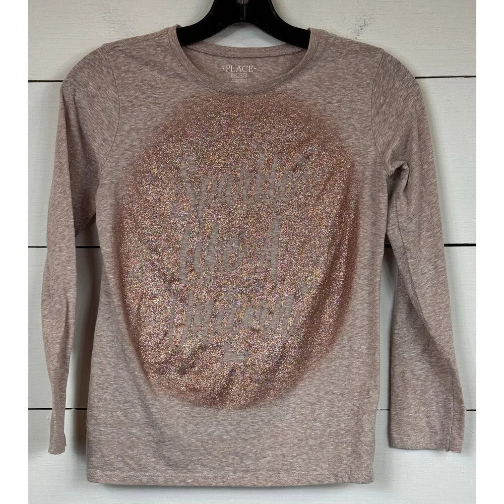 The Children's Place Pink Long Sleeve T-Shirt Girl's Size Large (10/12)